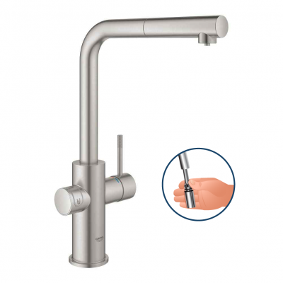 GROHE Blue L-tut utdragbar i SuperSteel