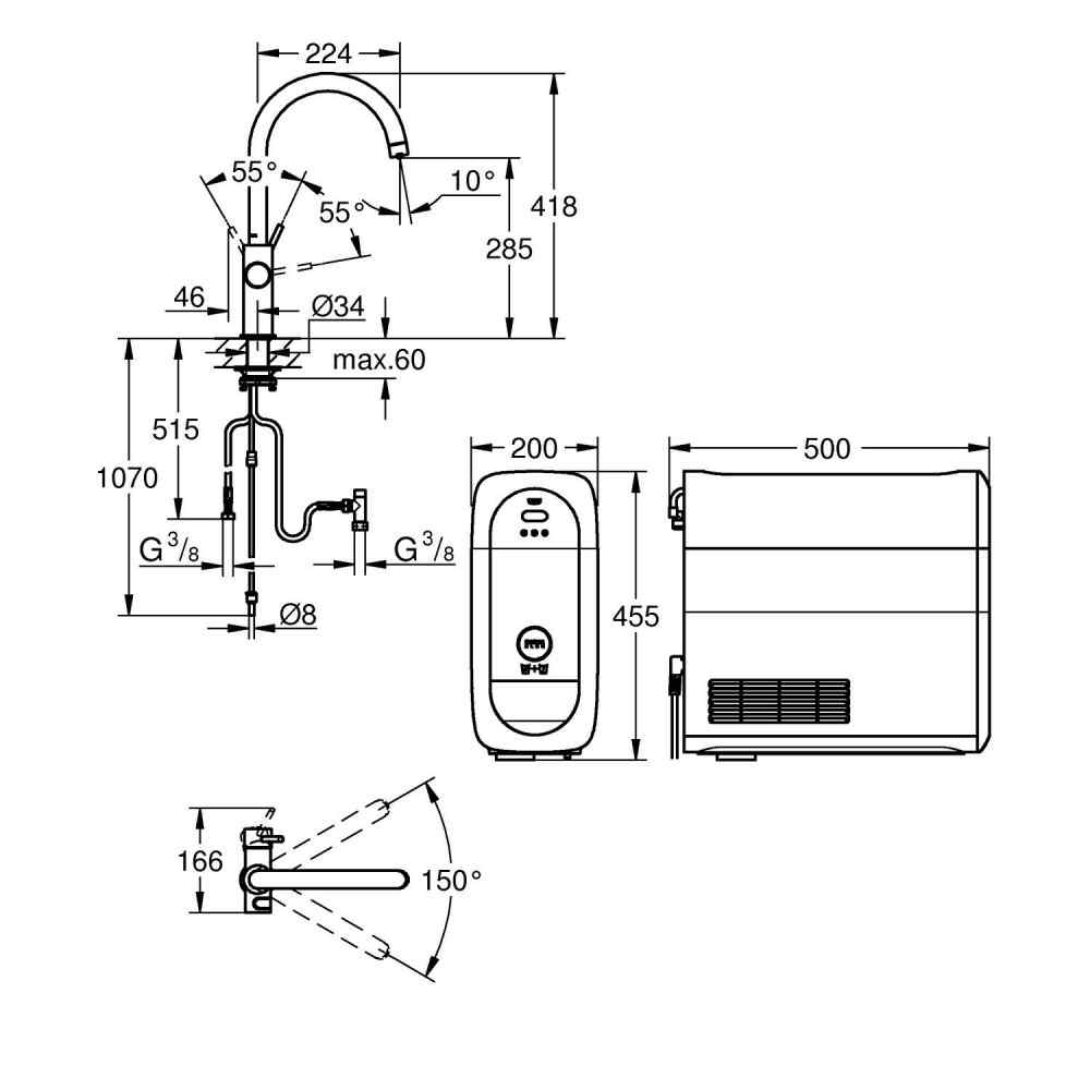 GROHE Blue Home - C-pip - Supersteel GROHE Blue Home