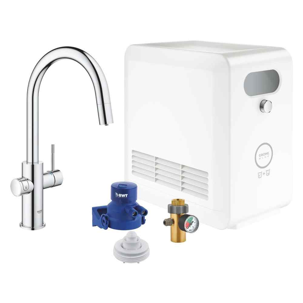 GROHE Blue professional - C-pip - Utdragbar - Krom Grohe Blue Pro