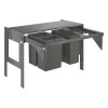 Avfallssorteringssystem 90cm, 2x8+11L Wastesystems